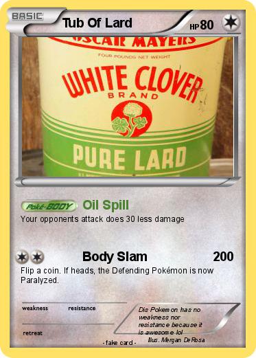 Pokemon Tub Of Lard