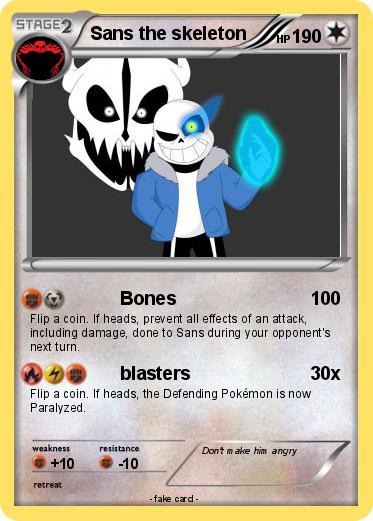 Pokemon Sans the skeleton