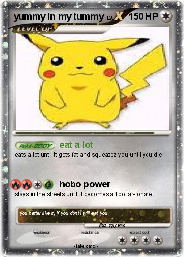 Pokemon yummy in my tummy