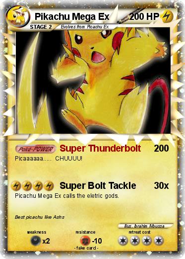 Pokemon Pikachu Mega Ex