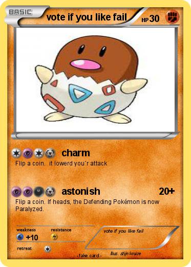 Pokemon vote if you like fail