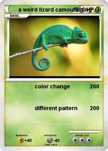Pokemon a weird lizard camouflaging