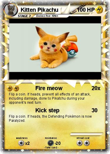 Pokemon Kitten Pikachu