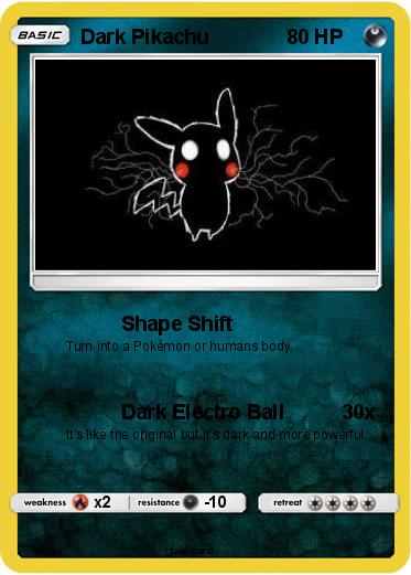 Pokemon Dark Pikachu
