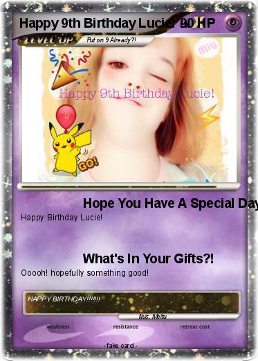 Pokemon Happy 9th Birthday Lucie!
