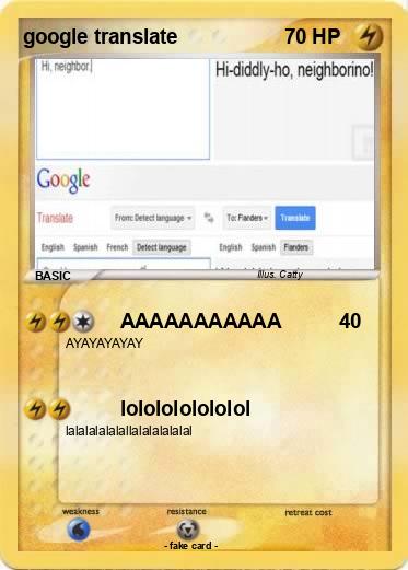 Pokemon google translate