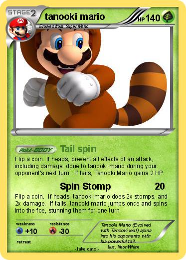 Pokemon tanooki mario