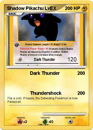 Pokemon Shadow Pikachu LvEX