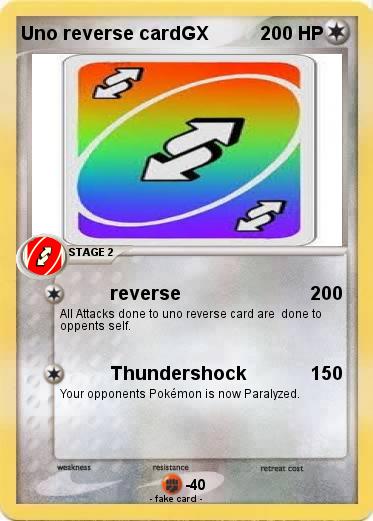 Pokemon Uno reverse cardGX