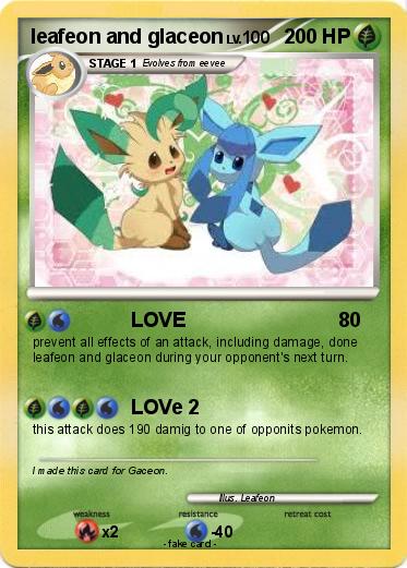 Pokemon leafeon and glaceon