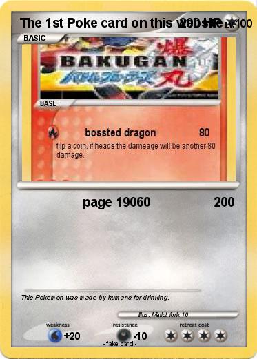 Pokemon The 1st Poke card on this website