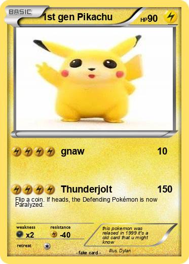 Pokemon 1st gen Pikachu