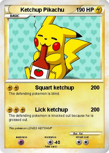 Pokemon Ketchup Pikachu