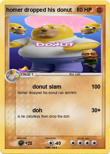 Pokemon homer dropped his donut