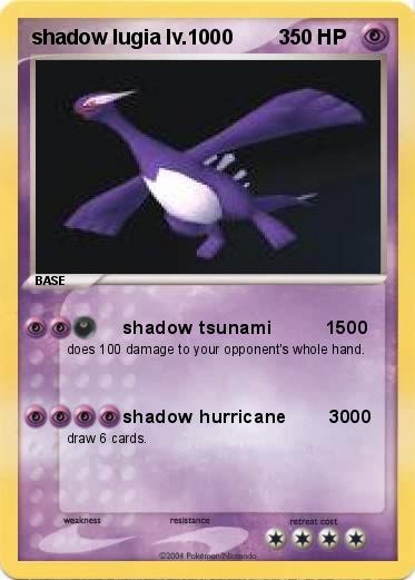 Pokemon shadow lugia lv.1000        3
