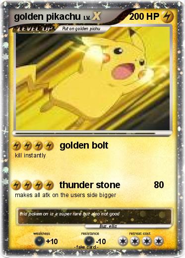 Pokemon golden pikachu