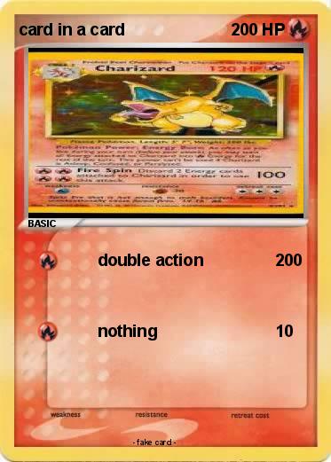 Pokemon card in a card