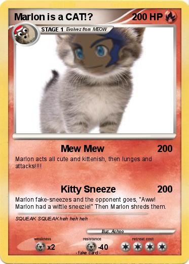 Pokemon Marlon is a CAT!?