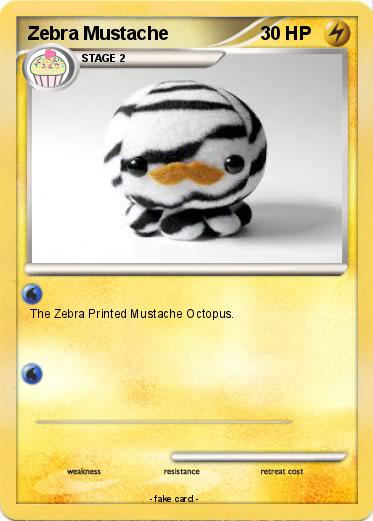 Pokemon Zebra Mustache
