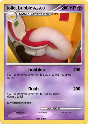 Pokemon toilet bubbles