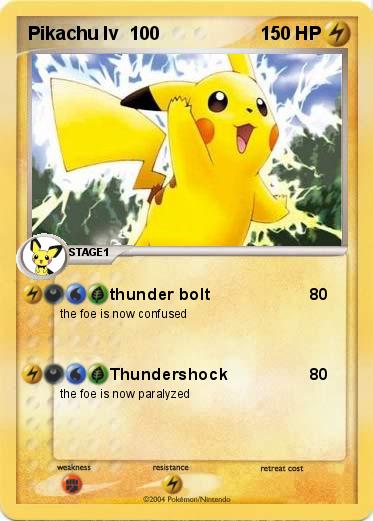 Pokemon Pikachu lv  100