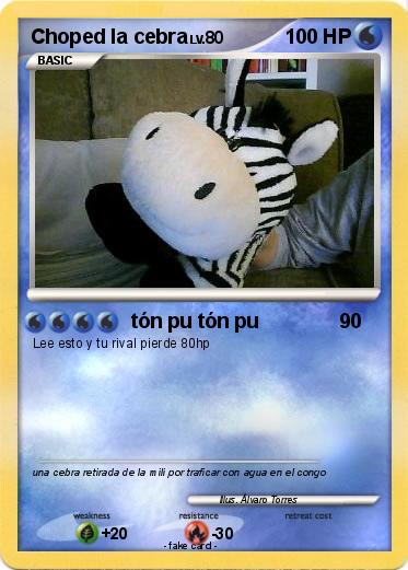 Pokemon Choped la cebra