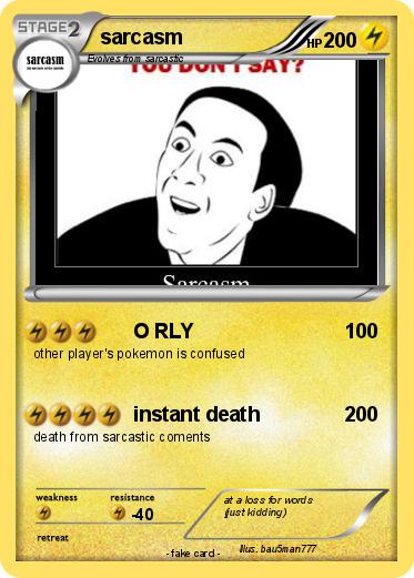 Pokemon sarcasm
