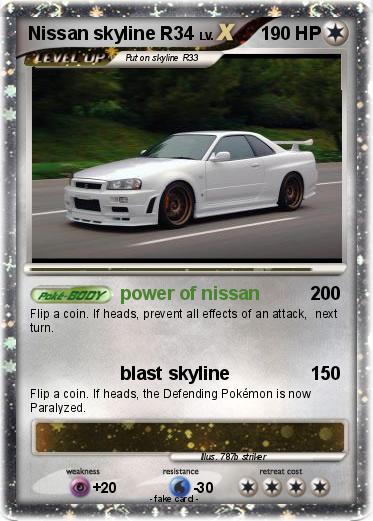 Pokemon Nissan skyline R34