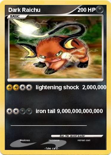 Pokemon Dark Raichu