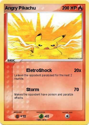 Pokemon Angry Pikachu