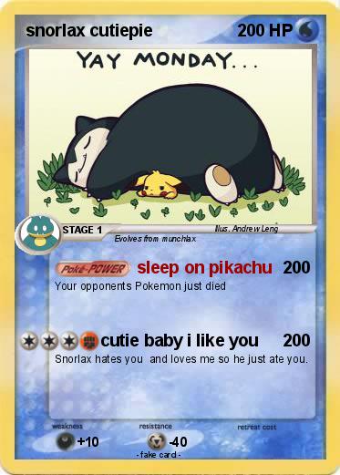 Pokemon snorlax cutiepie