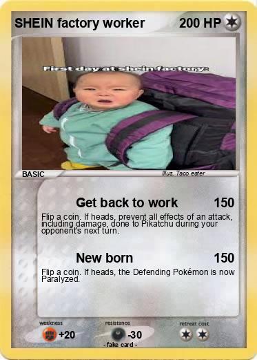 Pokemon SHEIN factory worker