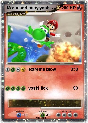 Pokemon Mario and baby yoshi
