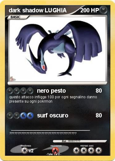 Pokemon dark shadow LUGHIA