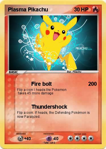 Pokemon Plasma Pikachu