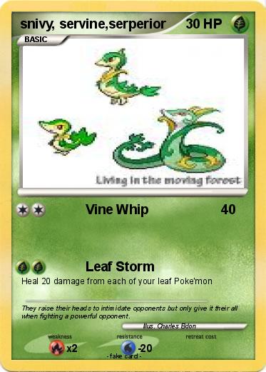 Pokemon snivy, servine,serperior