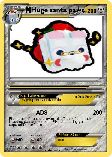 Pokemon Huge santa paws