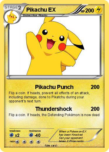 Pokemon Pikachu EX