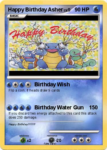 Pokemon Happy Birthday Asher