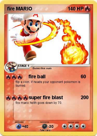 Pokemon fire MARIO