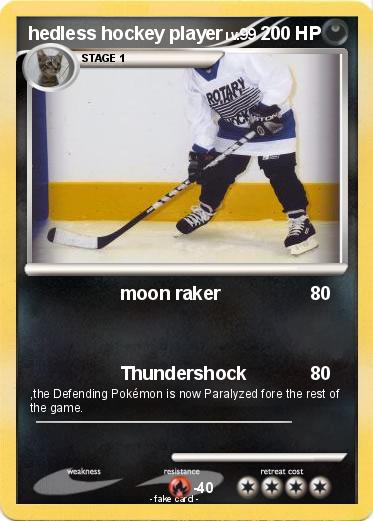 Pokemon hedless hockey player