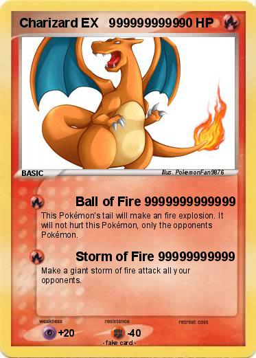Pokemon Charizard EX   9999999999