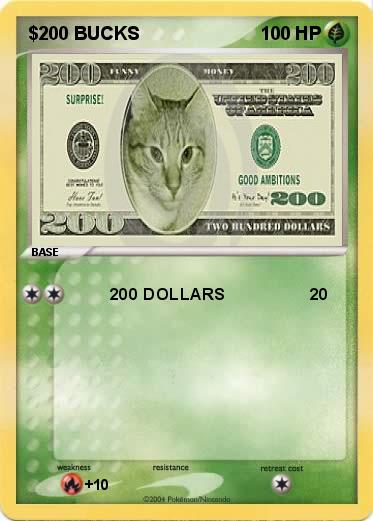Pokemon $200 BUCKS