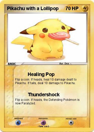 Pokemon Pikachu with a Lollipop