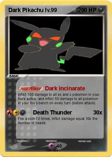 Pokemon Dark Pikachu lv.99
