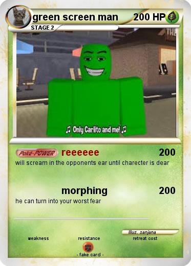 Pokemon green screen man