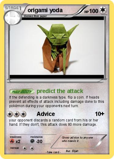Pokemon origami yoda