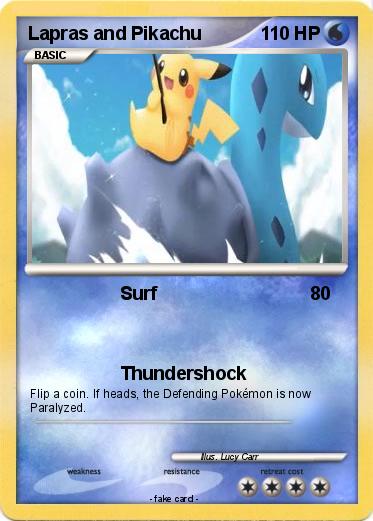 Pokemon Lapras and Pikachu