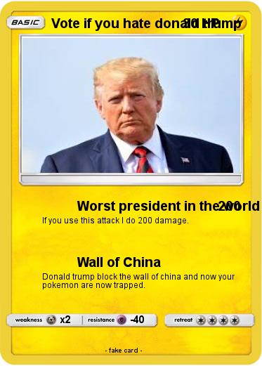 Pokemon Vote if you hate donald trump