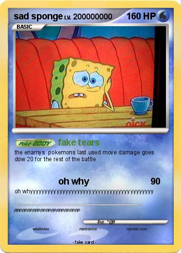 Pokemon sad sponge